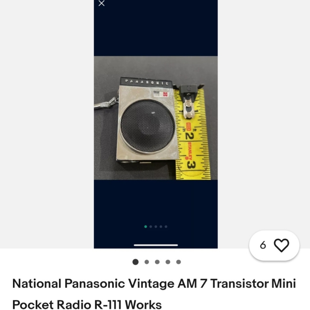 Panasonic Vintage Mini Transistor Radio